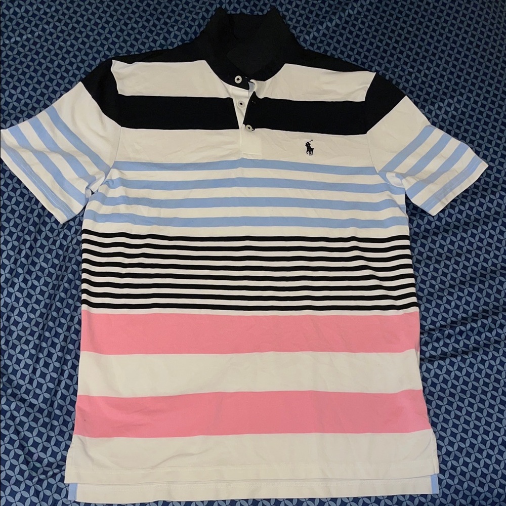 RLX Ralph Lauren Polo Shirt with Multicolor Stripes